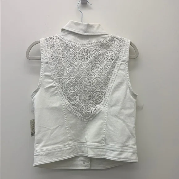 Mud Pie White Denim Vest - Picture 4 of 4